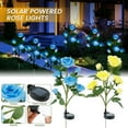 thumbnail image 3 of Solar LED Rose Flower Lights Garden Decorative Stake Lights IP65 Waterproof Solar Garden Lights with 6 Rose Flowers, 3 of 11
