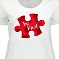 thumbnail image 4 of Inktastic Autism Awareness Be Kind Red Puzzle Piece Women's Plus Size T-Shirt, 4 of 5