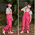 thumbnail image 3 of Unisex Children's Rain Dungarees, Windproof and Waterproof Rain Dungarees Mud One-Piece Jumpsuit Clothing Mud Pants, 3 of 6