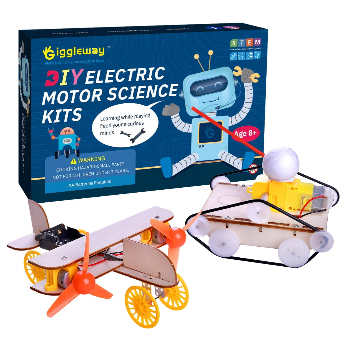 DIY Assembly 6 in 1 Solar Panel Puppies Plane Kit Kid Science Educational Toy GW 