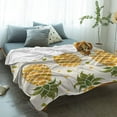 thumbnail image 2 of Ultra Soft Flannel Fleece Bed Blanket Summer Pineapple Throw Blanket All Season Warm Fuzzy Light Weight Cozy Plush Blankets for Living Room/Bedroom 50" x 60", 2 of 6