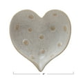 thumbnail image 3 of Creative Co-Op Stoneware Heart Shaped Dish with Dots, Cream Reactive Glaze, Set of 12, 3 of 3