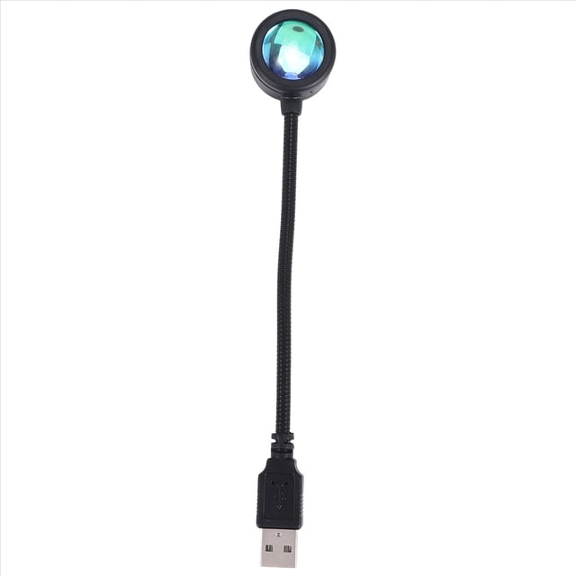LED USB LáMpara de Puesta Sol Proyector Luz DecoracióN Fiesta CumpleañOs Estado áNimo PortáTil para Dormitorio Living, Sunset Red