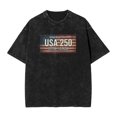 thumbnail image 6 of USPEED Vintage Washed Oversized T-Shirt, USA 250 Semiquincentennial 1776-2026 American Flag Patriotic Graphic Short Sleeve Crewneck Casual Top for Men Women, 6 of 6