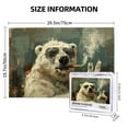 thumbnail image 5 of 1000 PCS Cigar Polar Bear 1000 Piece Jigsaw Puzzle For Adults,Vintage Style Animal Wooden Puzzle As Home Decor,Great For Relaxation And Display For Puzzle Enthusiast,Adults Puzzle, 5 of 6