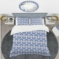 thumbnail image 2 of Designart 'Retro Blue Waves' Mid-Century Duvet Cover Set, 2 of 4