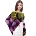 thumbnail image 4 of Grape Elegant Silk Scarf - Translucent Chiffon Yarn - Lightweight and Breathable - 180*73 inches - Stylish Accessory for Women, 4 of 6