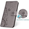 thumbnail image 4 of For Samsung Galaxy S10 Mobile Phone Cover Leather Pu Wallet Flip Case Flower Pattern Sunflower - Gray, 4 of 7