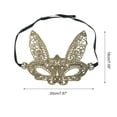 thumbnail image 2 of Unique Bargains Halloween Christmas 1 Pc Lace Long-Ear Bunny Half Face Party Mask for Masquerade Party Gold Tone Lace, 2 of 5