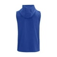 thumbnail image 6 of hlysgo Workout Sleeveless Hoodies for Men Big and Tall Solid Color Athletic Gym Cotton Tank Tops Loose Fit Muscle Shirts Blue XXL, 6 of 8