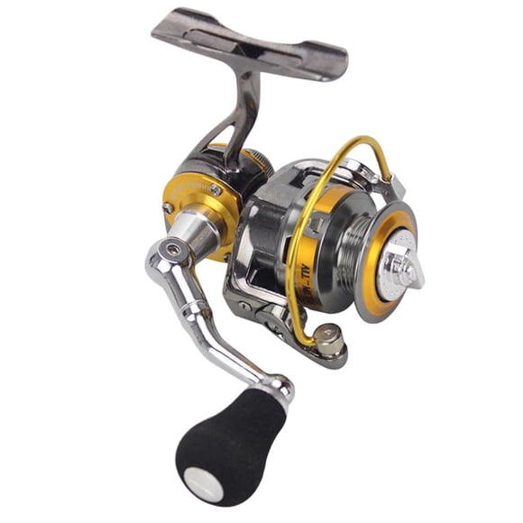 Carrete de pesca ultraligero mini spinning fabricado en aleación de zinc 3 + 1BB aparejos de pesca Oro