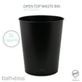 thumbnail image 3 of Bath Bliss 5L Iron Trash Can in Matte Black - 7.7" x 9.6", 3 of 7