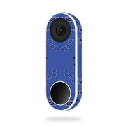 MightySkins NEHEL-Blue Bandana Skin for Nest Hello Video Doorbell - Blue Bandana