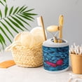 thumbnail image 4 of Ambesonne Tropical Soap Dispenser & Toothbrush Holder Set, Large Bugs Lepidoptera, 2 Pcs, Pink Blue Brown, 4 of 5