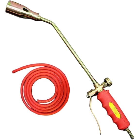 Propane Torch Weed Burner with Double Switch Flame Control, Sturdy Cast Iron & Stainless Steel Outdoor Tool,with Non-Slip Handle, Propane Torch forMelting Snow,Garden