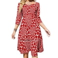 thumbnail image 1 of Vestido de lunares rojo con escote cuadrado popular nuevo vestido elegante de talla grande para mujer vestido ajustado a la cintura Kusama Japón, 1 of 6