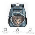 thumbnail image 6 of Jeiento Cute Cat Toddler School Backpack for Girls 2-5, 13.5 Inch Lightweight Preschool Bag for Kids, 2 Front + 2 Mesh Side Pockets Bookbag with Top Handle, 6 of 7