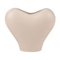 thumbnail image 1 of Jarrón de cerámica con forma de corazón, centro de mesa, obra de arte romántica, elegante florero para Beige, 1 of 6