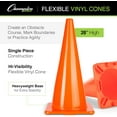 thumbnail image 7 of Champion Sports High Visibility Flexible Viny Cone for Athletics and Social Distancing, Orange, 28 Inch, 7 of 7