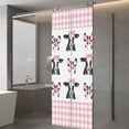 thumbnail image 3 of Cute Bow Cow Window Privacy Film, Farmhouse Cute Animals Pink Buffalo Checkered Static Cling UV Sun Blocking Tint Film Heat Control Windows Films for Bedroom Bathroom, Window Stickers 23.6"x59", 3 of 7
