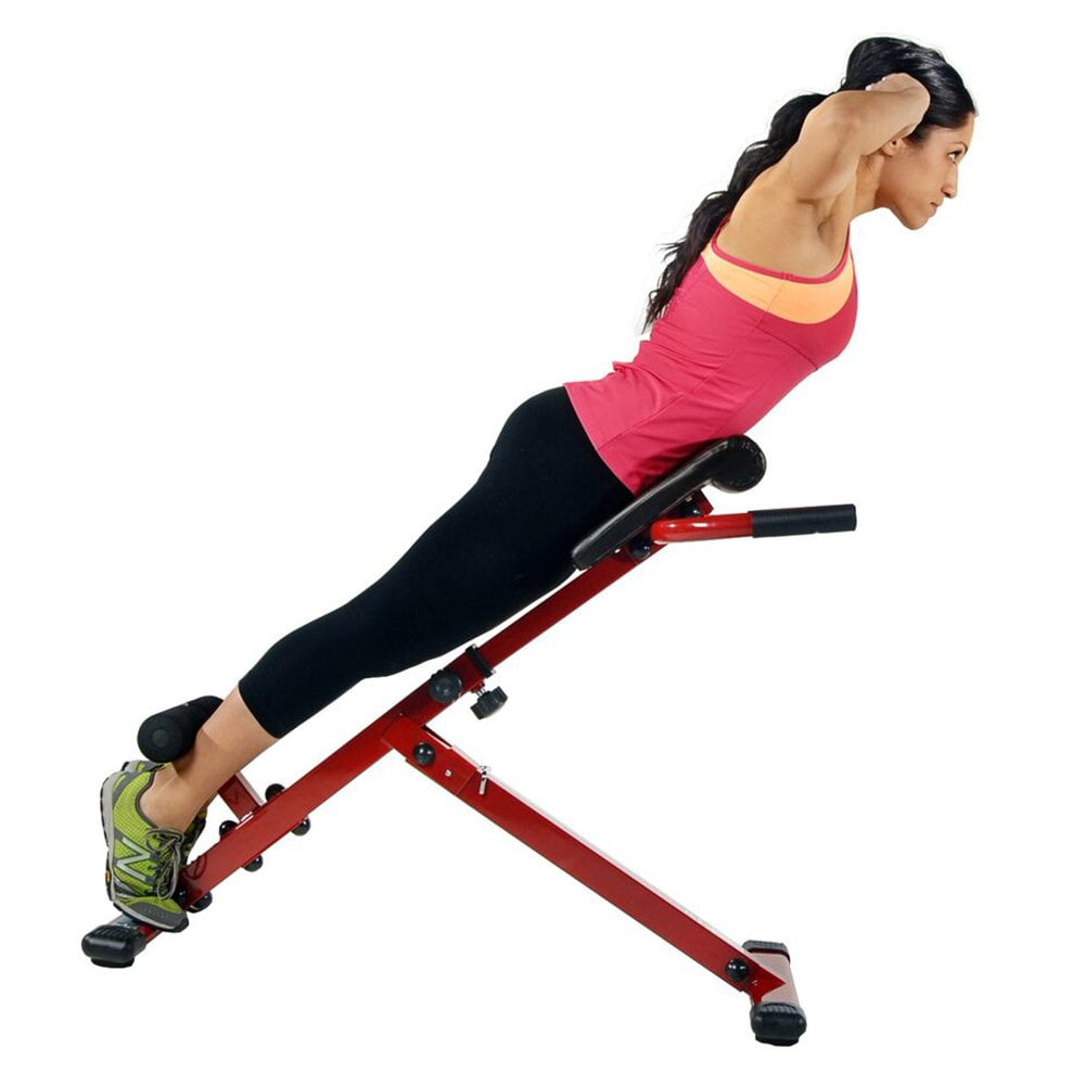 Stamina X Hyper Extension Exercise Bench, Red and Black