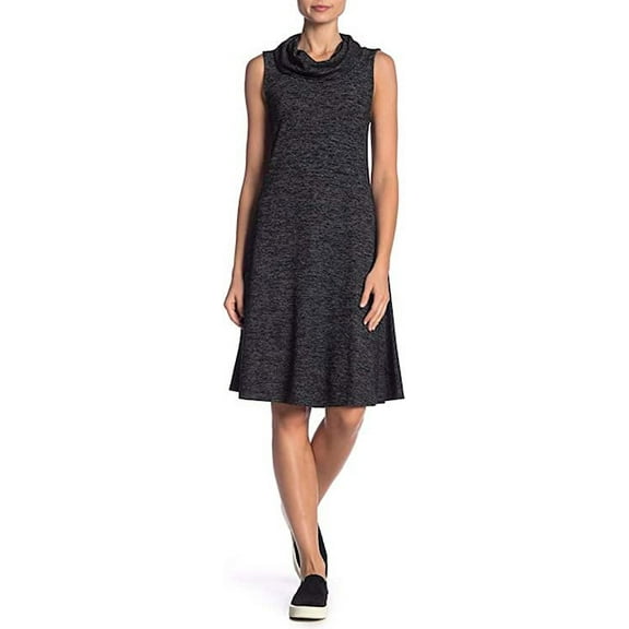 philosophy Cowl Neck Space Dye Knit Dress, Silver Heather Grey - Small