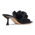thumbnail image 4 of XYD Women Open Toe Applique Mid Spool Heels Slip on Ruffled Flower Mules Elegant Prom Party Slide Sandals Size 6 Black, 4 of 4