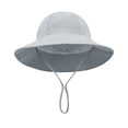 thumbnail image 6 of SAWOBUUN Baby Toddler Sun Hat Breathable Adjustable Cotton Bucket Hat Wide Brim Summer Beach Hats for Boys Girls, 6 of 8
