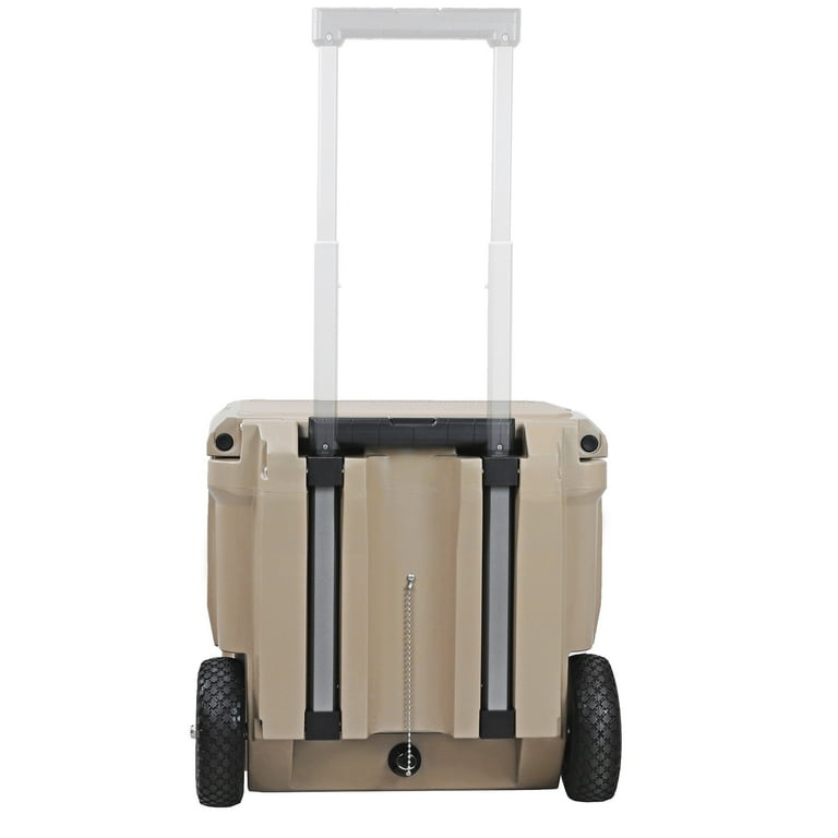 Xspec 45 Quart Roto-Molded Ice Chest with Towable Handle and