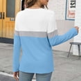 thumbnail image 5 of Long Sleeve Shirts For Women Color Block Tunic Tops Casual Shirts Round Neck Pullover Womens Long Sleeve Tops, 5 of 7
