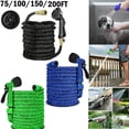 thumbnail image 2 of Expandable Garden Hose 75-200 Ft with 7-Function Spray Nozzle for Home Outdoor Watering, 2 of 7