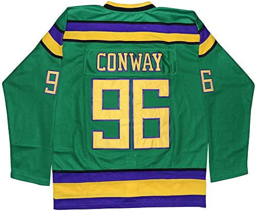 BuyMovieJerseys The Might Ducks Movie Hockey Jersey #96 Charlie Conway Halloween Costume Party Shirts Club Wear 90s Clothing for Men Women 3XL