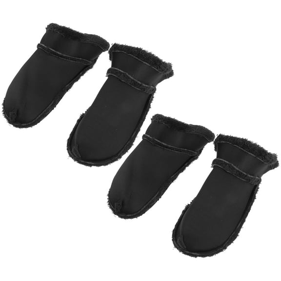 LULULION 2Pairs Furry Winter Clogs Shoes Insoles Black Plush Soft Warm Shoe Liners Material