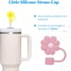 thumbnail image 4 of Paquete de 3 compatibles con vaso Stanley de 30 y 40 onzas, tapa de pajita de flores de 10 mm, lindas fundas de pajita de silicona, protectores de pajita, tapas de pajita de silicona suave de varias f, 4 of 4
