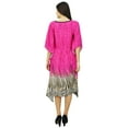 thumbnail image 3 of Bimba Womens Latest Kaftan Swimsuit Cover Up Pink Beach Caftan Knee Length Dress, 3 of 8