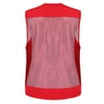 thumbnail image 3 of Lilgiuy Unisex Fashion Mesh Vest Casual Thin Breathable Multi-bag Sleeveless Loose Vest for Photography Travel Hiking Red, 3 of 3