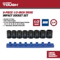 thumbnail image 2 of Hyper Tough 9-Piece 1/2-inch Drive Metric Impact Socket Set (mm), 2 of 14