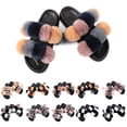 thumbnail image 3 of Women Furry Slippers Fashion Pom Pom Ball Faux Fur Slippers Fluffy Sandals, 3 of 8