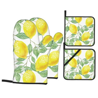 Mod Lemon Oven Mitt Set