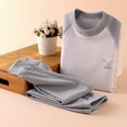 thumbnail image 2 of Generic Boys And Girls Middle And Large Children's Fall And Winter Color Collision Children's Thermal Underwear Home Wear Pajamas Bottoming Fall Pants Christmas Santa Pajamas For Children, 2 of 4