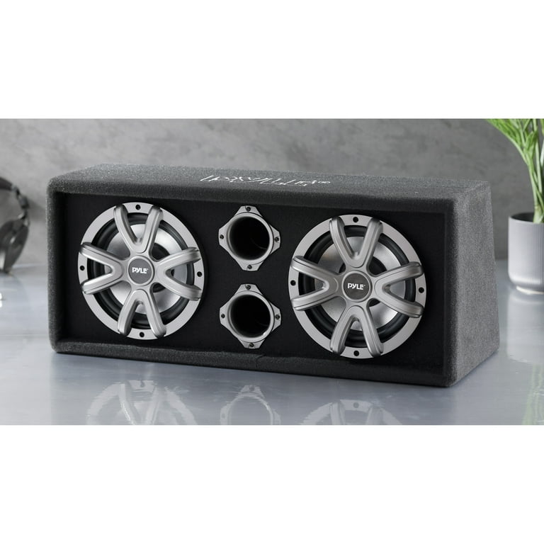 Pyle PLBAS82LE 8 Inch 600 Watt Slim Mount Truck Audio Dual Bass
