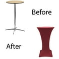 thumbnail image 3 of Your Chair Covers - 24 inch Highboy Cocktail Round Stretch Spandex Table Cover Burgundy for Wedding, Party, Birthday, Patio, etc., 3 of 3