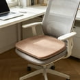 thumbnail image 2 of Leodye 1PCS Summer Flax Linen Horseshoe Chair Cushion, Strap Anti-slip Fixed Design, Soft Seat Pad for Household Dining Chair Daily Use -16.53x15.74in, 2 of 6