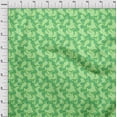 thumbnail image 4 of oneOone Velvet Light Green Fabric Floral Botanical Sewing Material Print Fabric By The Yard 58 Inch Wide, 4 of 4