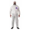 Ansell Hooded Coverall,Elastic,White,L,PK25 WH15-S-92-101-04