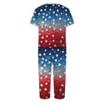 thumbnail image 5 of 4th of July Women's Pajama Sets 2026 Lounge Sleepwears Independece Day US Star Flower Printed Plus Size Short Sleeve Top and Capri Pants Pajama Set, 5 of 6