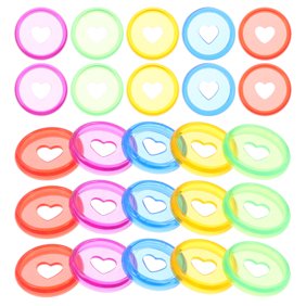 WHAMVOX 25pcs Assorted Color Discbound Binding Discs for Planner ABS Looseleaf Office Supplies