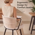 thumbnail image 5 of Sailvan Swivel Bar Stool Set of 4, 35.8" Rattan Counter Height Bar Chairs with Back & Footrest, Modern Upholstered Counter Stools for Kitchen Island, Easy Assembly, Beige, 5 of 8