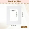 thumbnail image 2 of Uxcell 10Pcs Picture Mat 8"x10" Bevel Cut Frame Mattes for Display Art Measuring White, 2 of 7