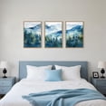 thumbnail image 2 of Blue Ridge Mountains Forest Framed Canvas Wall Art Set, Natural Landscape Wall Decor, Green Pine Trees Wall Painting, Woodland Artworks for Living Room, Bedroom, Dining Room - 16"x24"x3, 2 of 6
